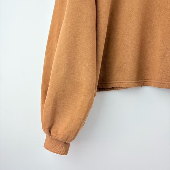 Universal Thread Goods Co. Women's Brown Fleece Pullover Cropped Sweater XXL - Picture 3 of 5